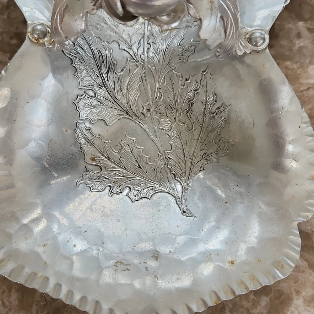 Vintage Hammed Aluminum Candy Dish